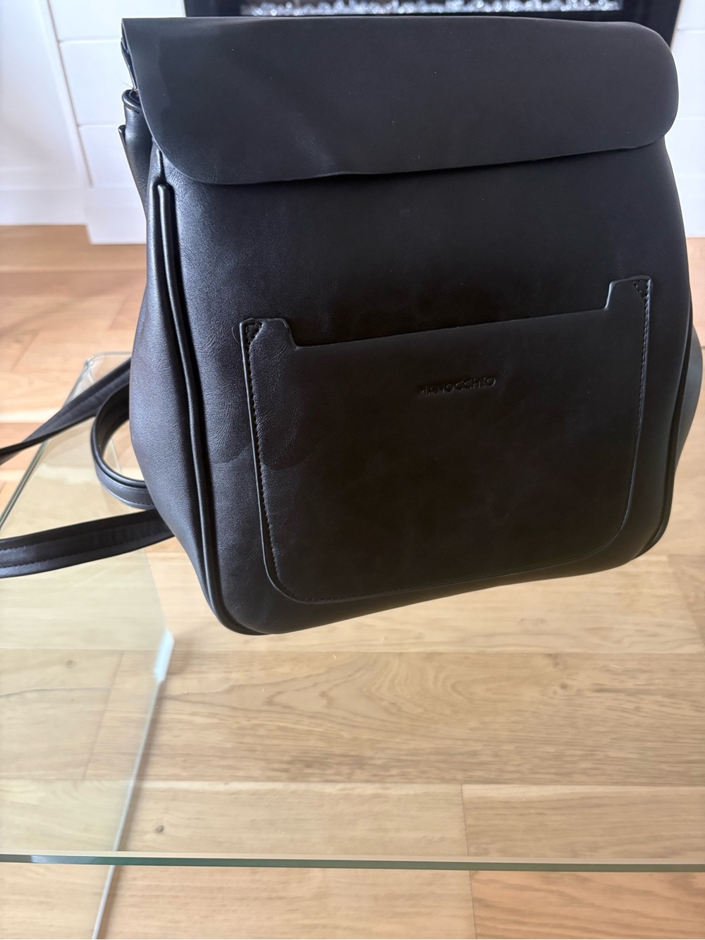 Manocchio Black Backpack / Convertible Bag